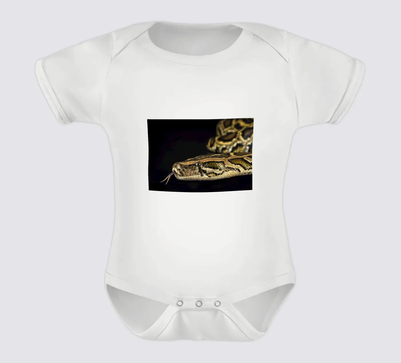 Pitone Immagine di testa body neonato maniche corte da Curious Collections by Marielle Leenders