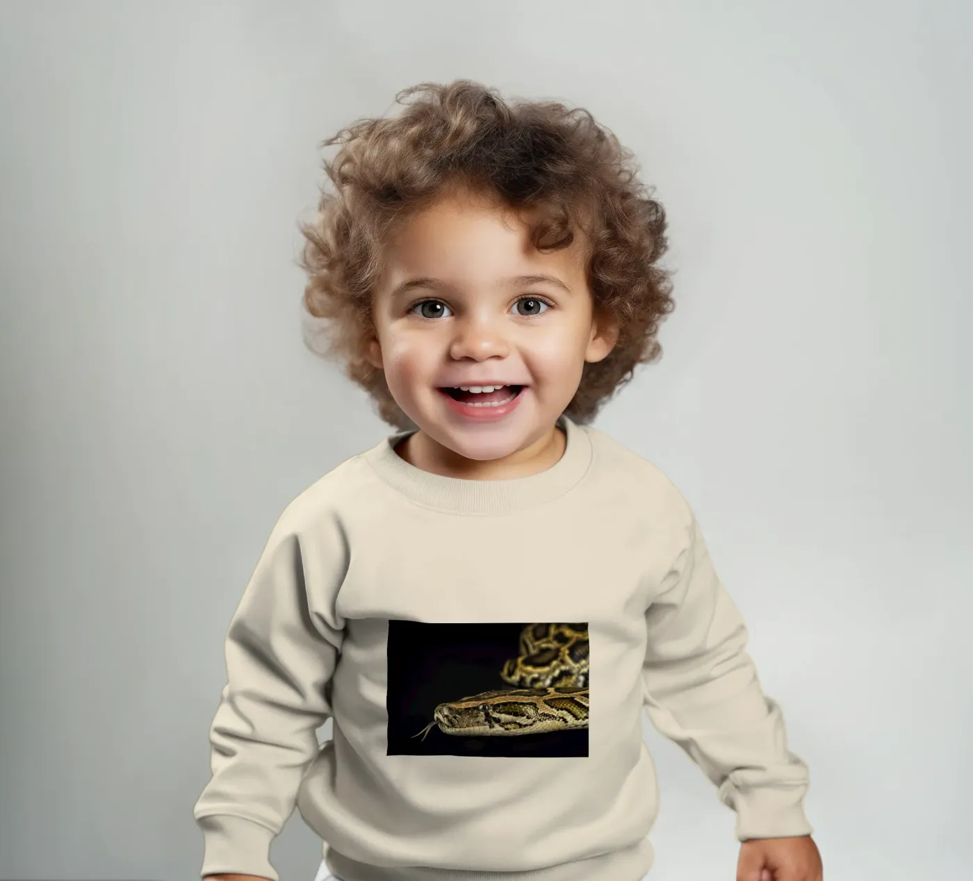 Python Headshot Baby Sweatshirt von Curious Collections by Marielle Leenders