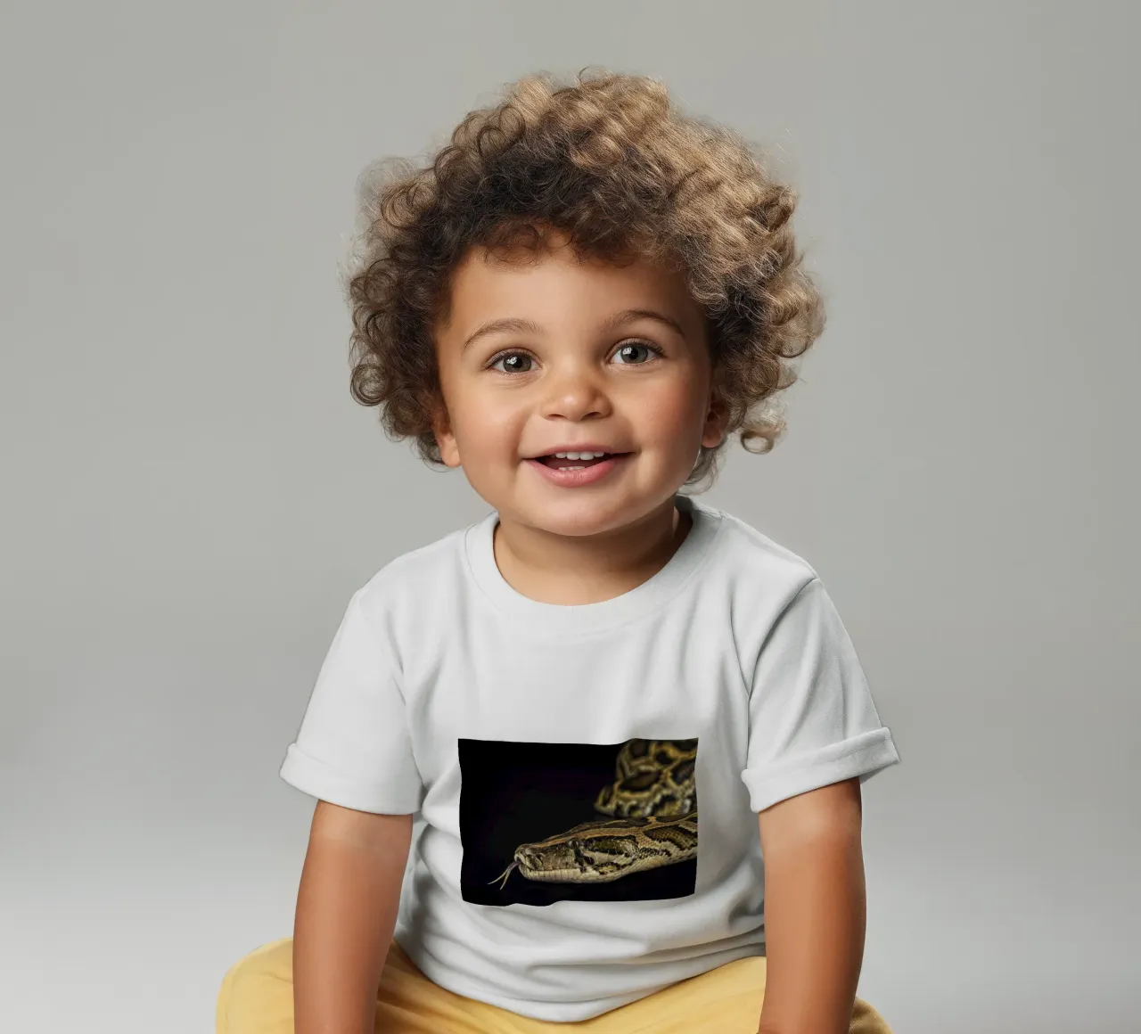 Python Headshot baby t-shirt by Curious Collections by Marielle Leenders