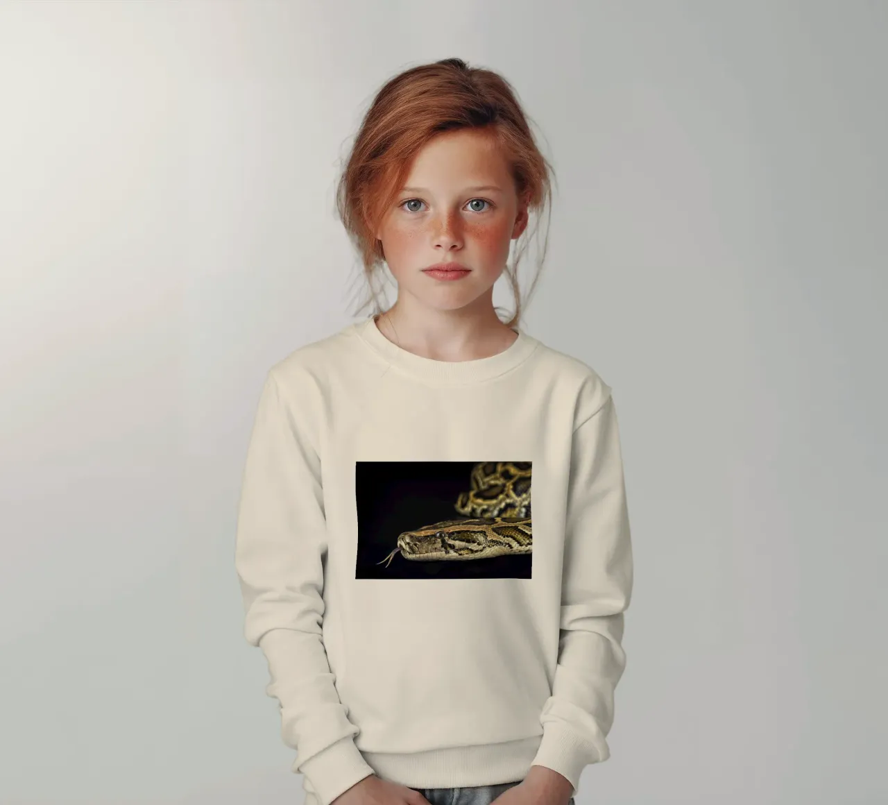Python Kopfsprung Kinder Sweatshirt von Curious Collections by Marielle Leenders