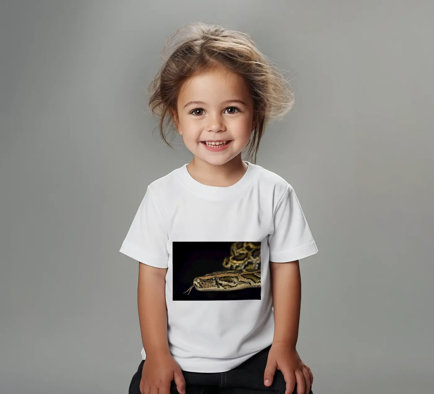 Python Headshot kids t-shirt by Curious Collections by Marielle Leenders