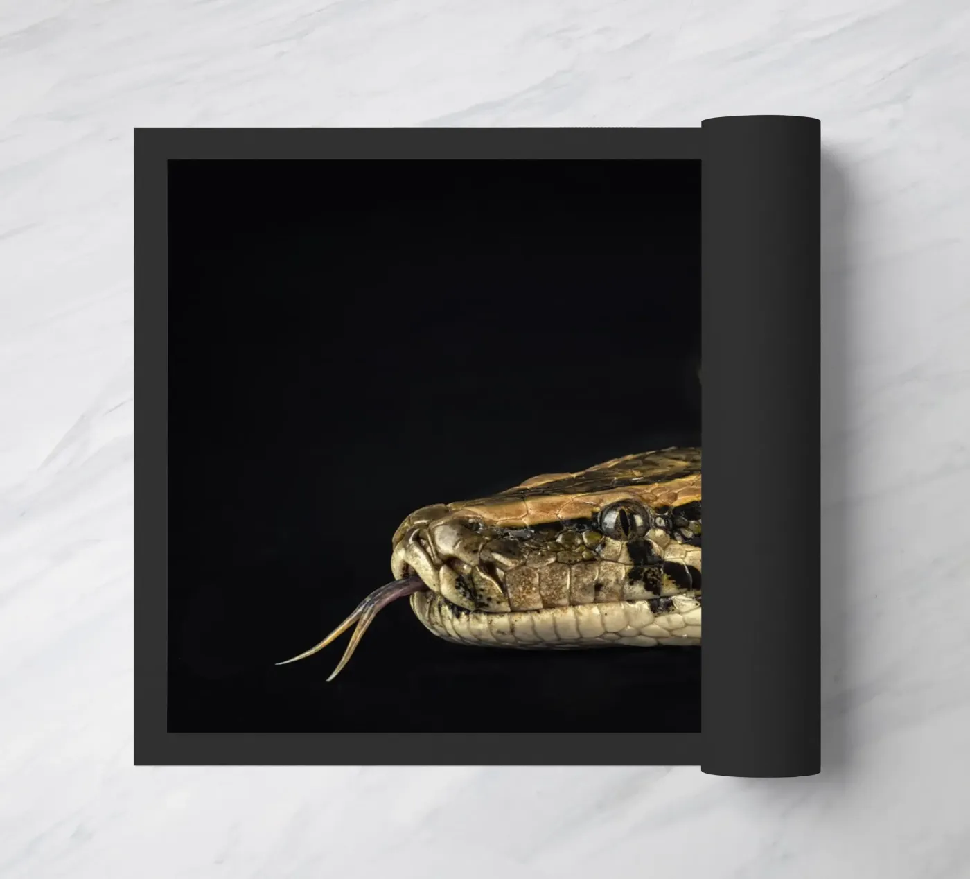 Python Headshot deurmat van Curious Collections by Marielle Leenders