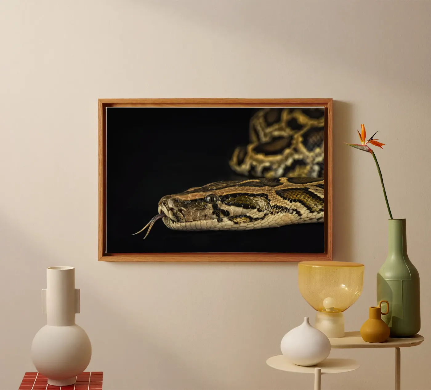 Python Headshot canvas by Curious Collections by Marielle Leenders