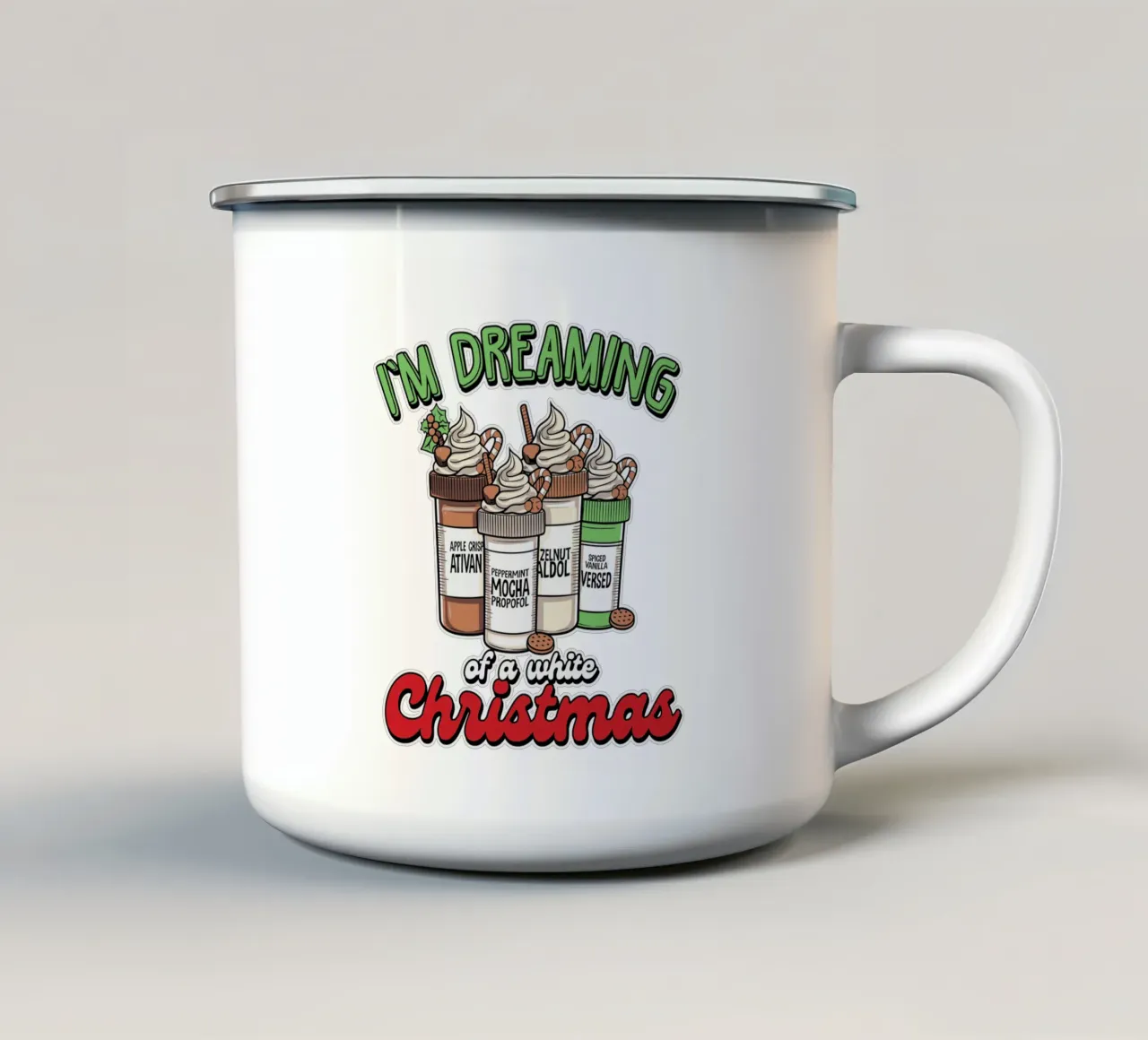 I'm dreaming of a white Christmas tazza in smalto da edsonramosart