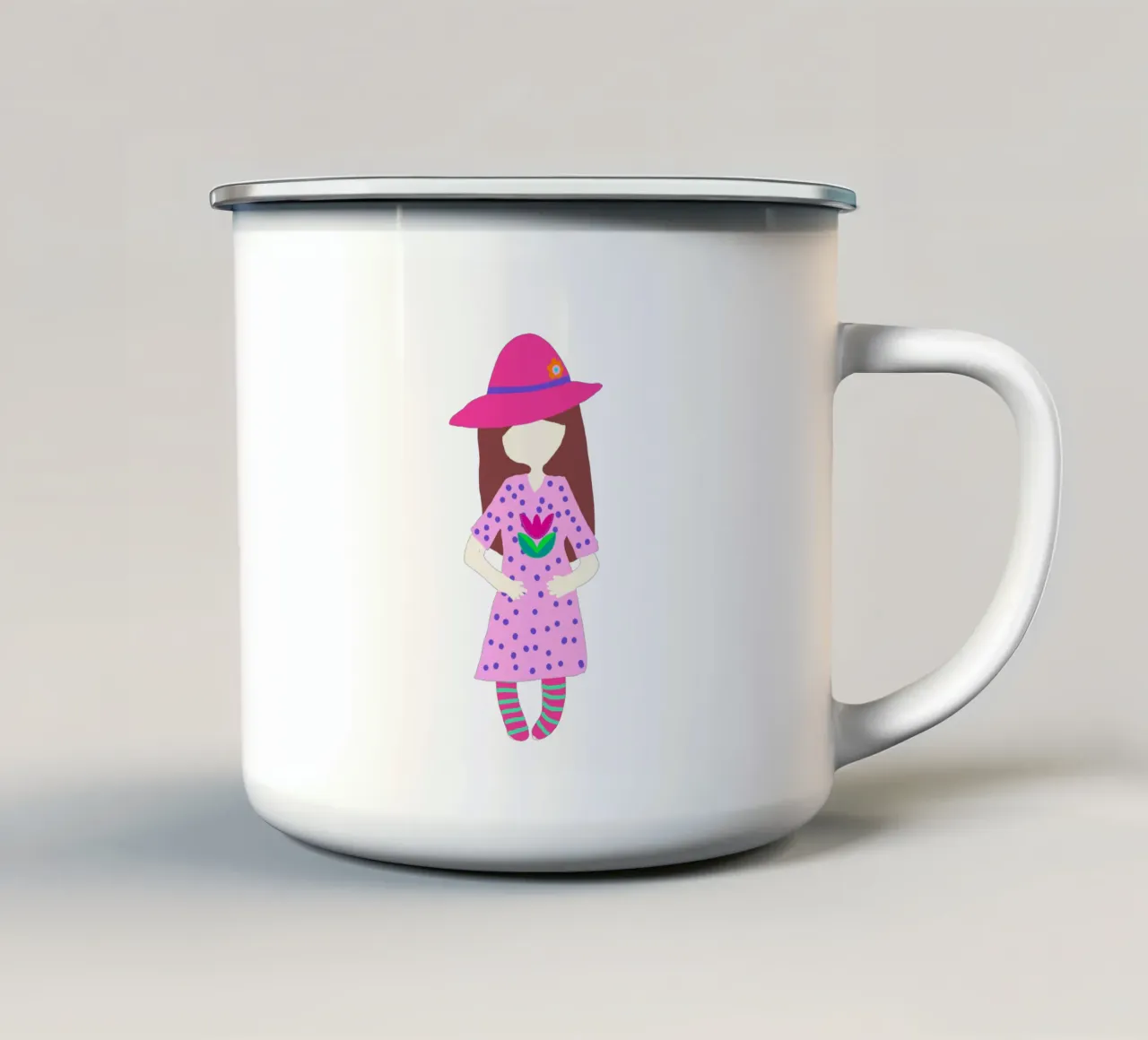 My pretty Girl - Tulipa tazza in smalto da Miris bunte Modewelt