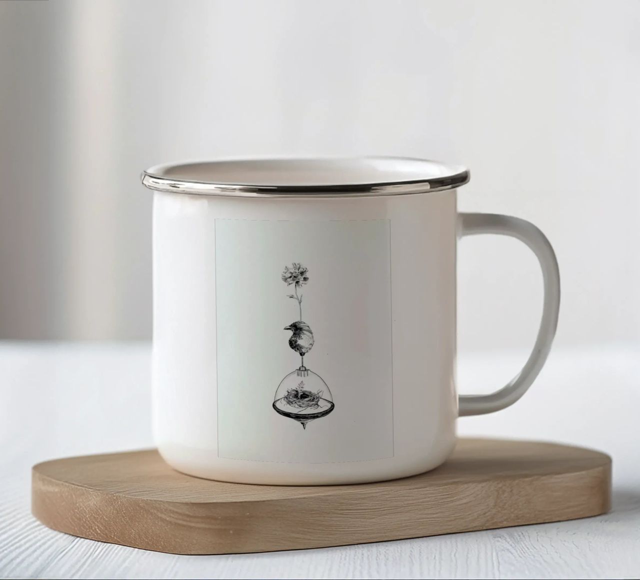 Nouveau Nest tazza in smalto da La Scarlatte