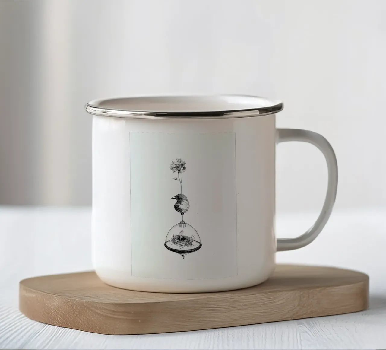 Nouveau Nest emaille mok van La Scarlatte