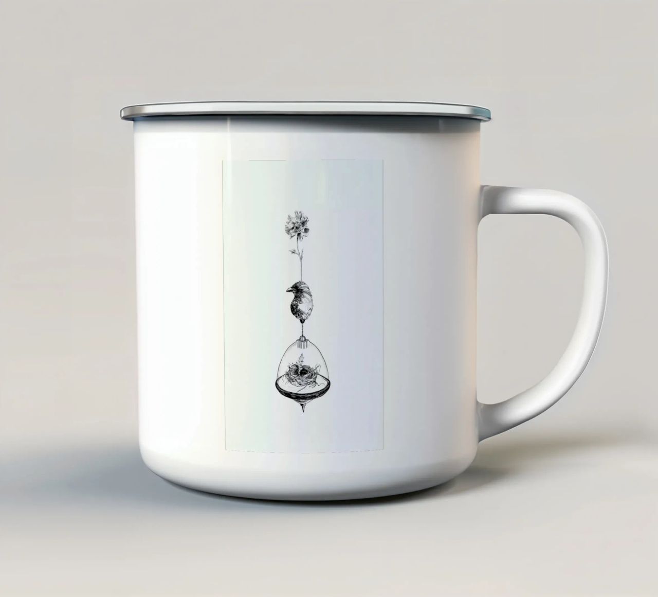 Nouveau Nest tazza in smalto da La Scarlatte