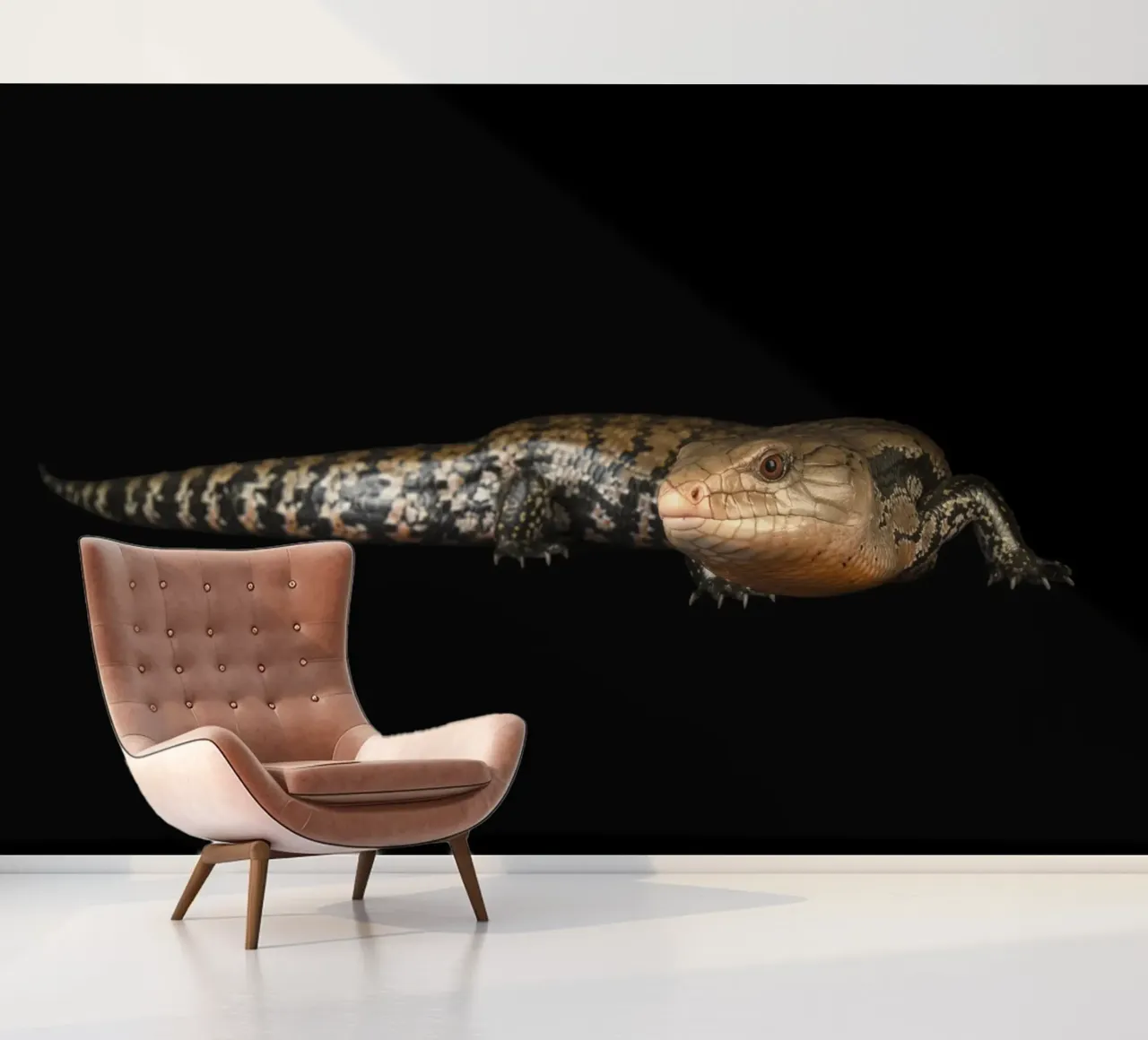 Lizard fotobehang van Curious Collections by Marielle Leenders