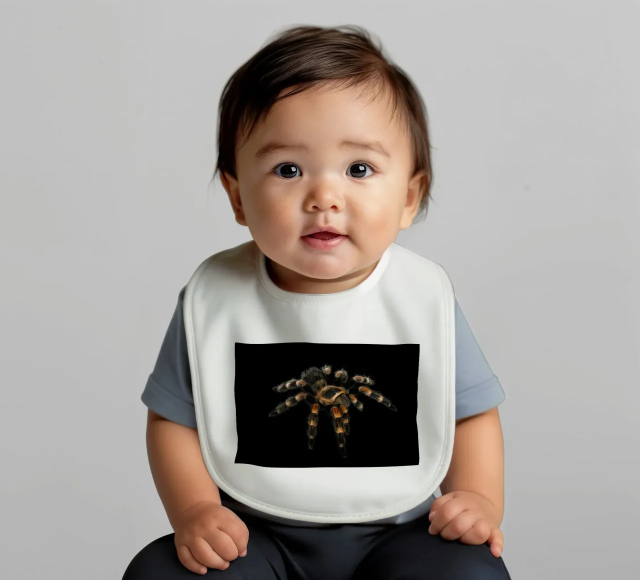 Tarantula baby bib by Curious Collections by Marielle Leenders