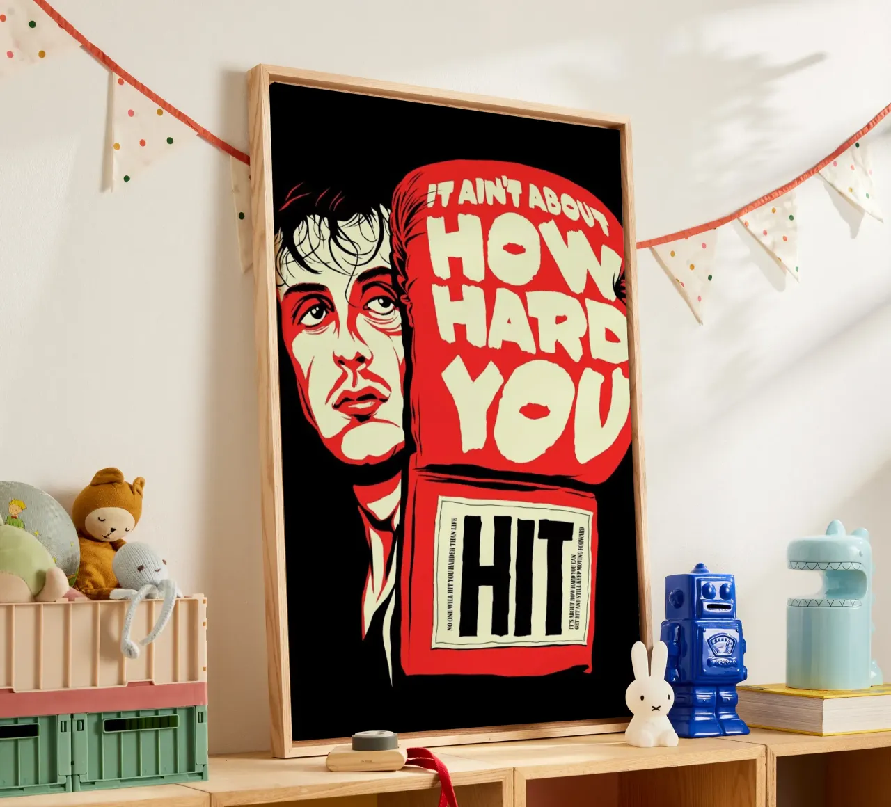 How Hard You Hit canvas met Baklijst van Butcher Billy