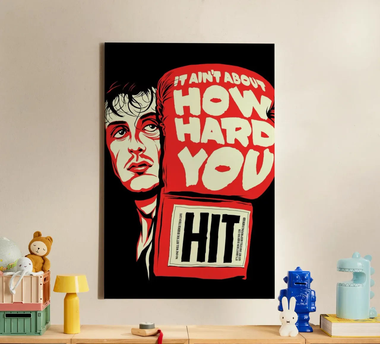 How Hard You Hit canvas met Baklijst van Butcher Billy