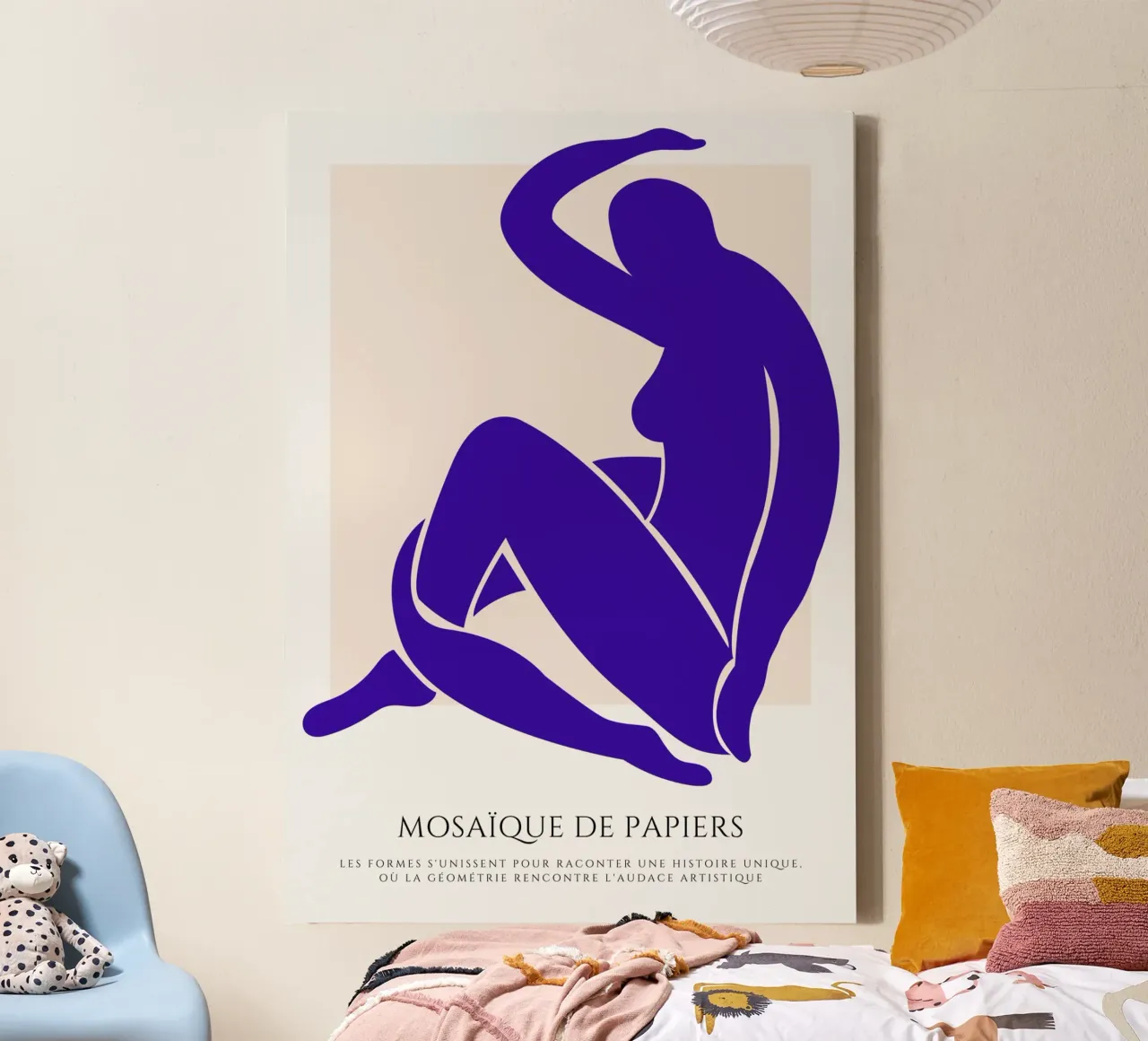 Een vrouw met karakter canvas met Baklijst van RS LAB STUDIO