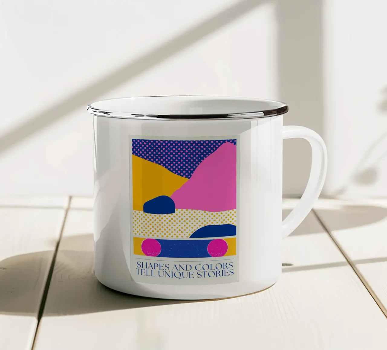 Composizione emotiva tazza in smalto da RS LAB STUDIO