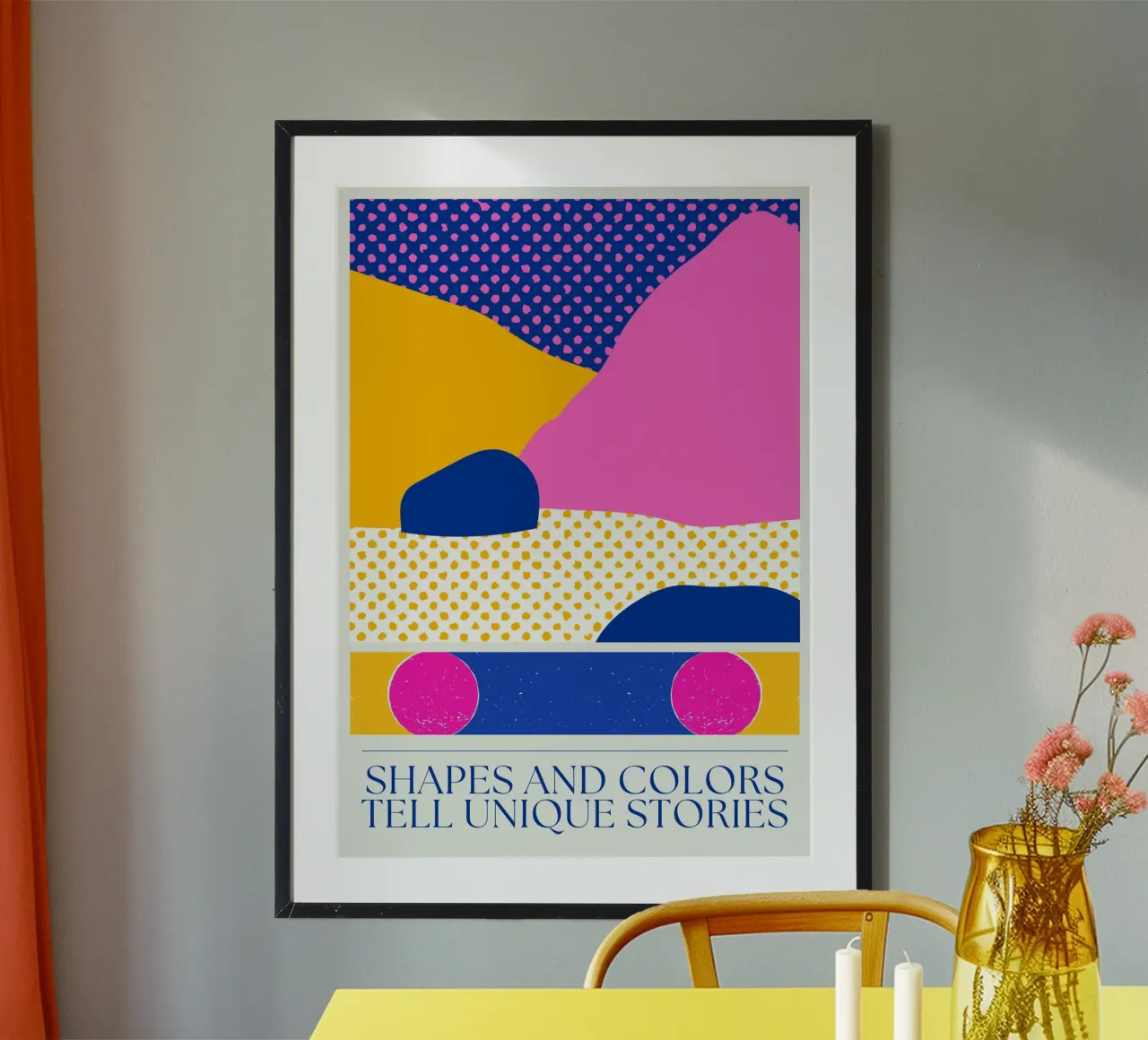 Composizione emotiva poster con telaio in legno da RS LAB STUDIO