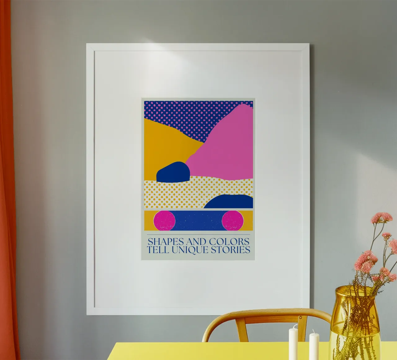 Composizione emotiva poster con telaio in legno da RS LAB STUDIO