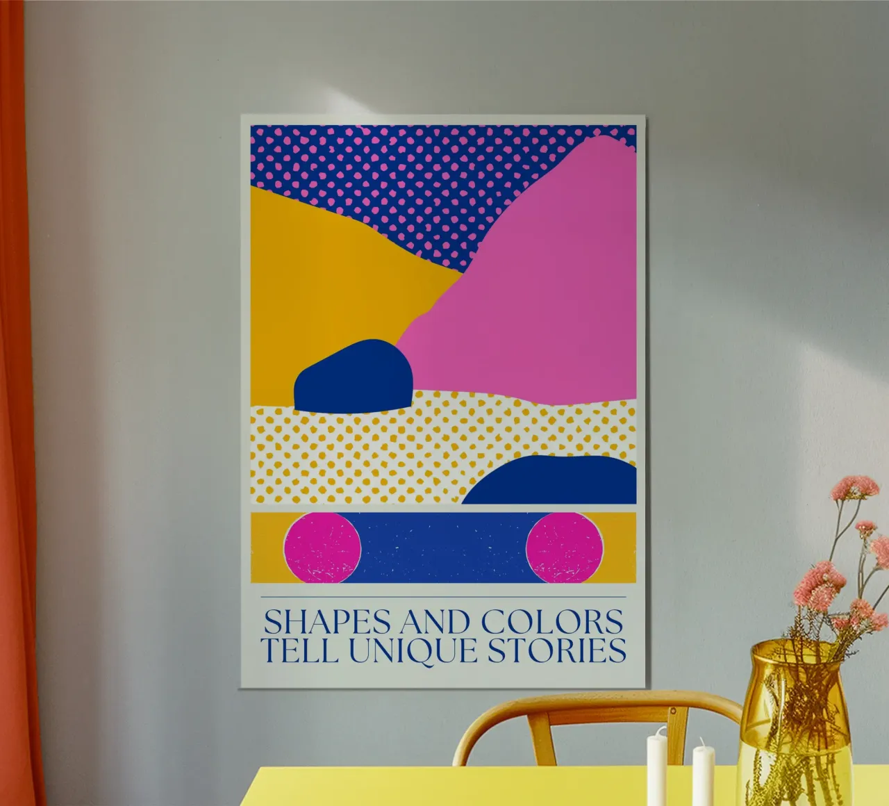 Composizione emotiva poster con telaio in legno da RS LAB STUDIO