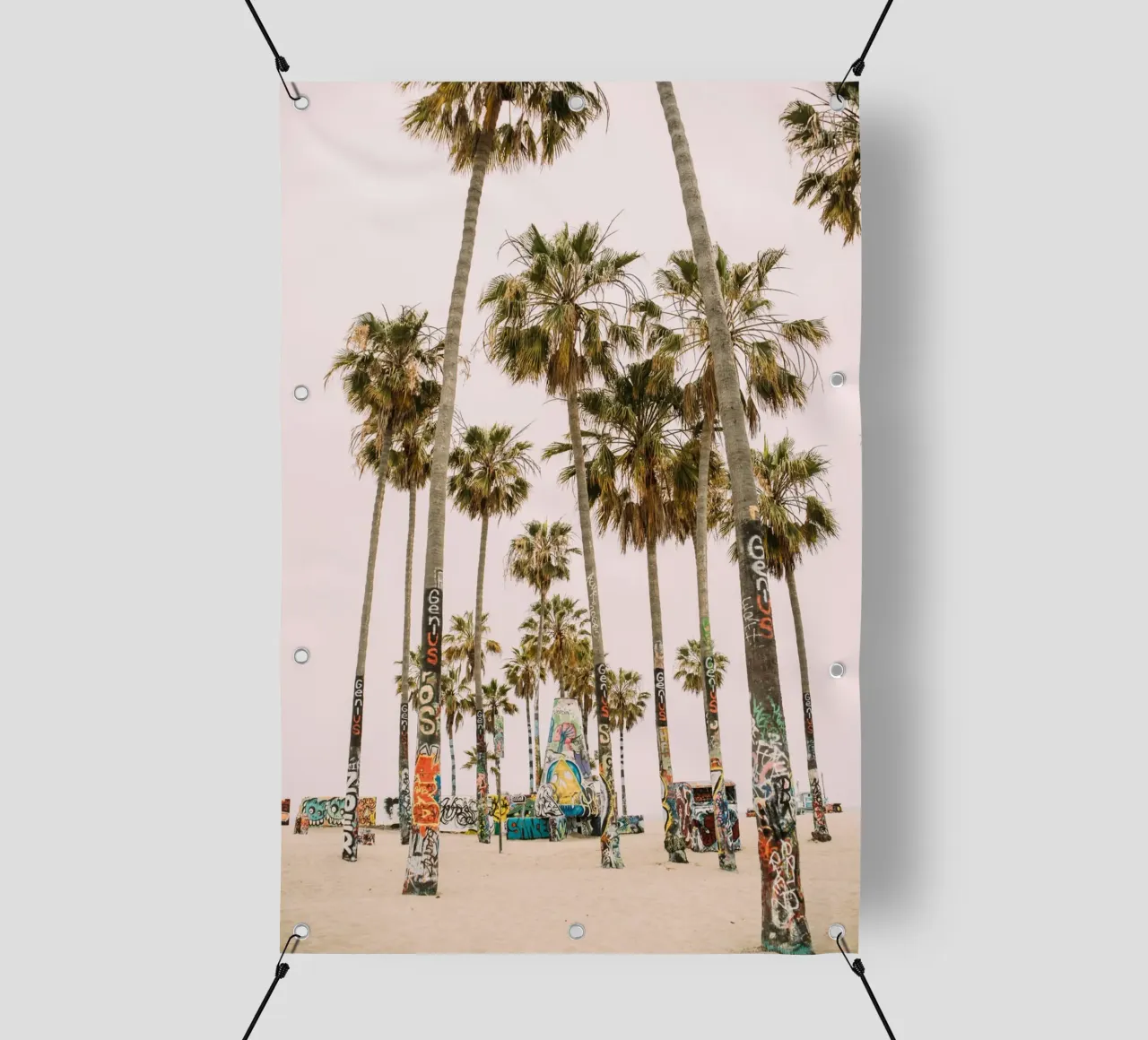 Venice Beach Palm Trees telo in pvc da patiphotography