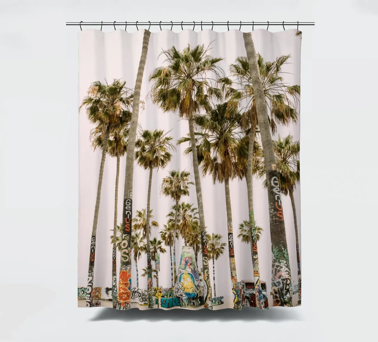 Venice Beach Palm Trees Duschvorhang von patiphotography