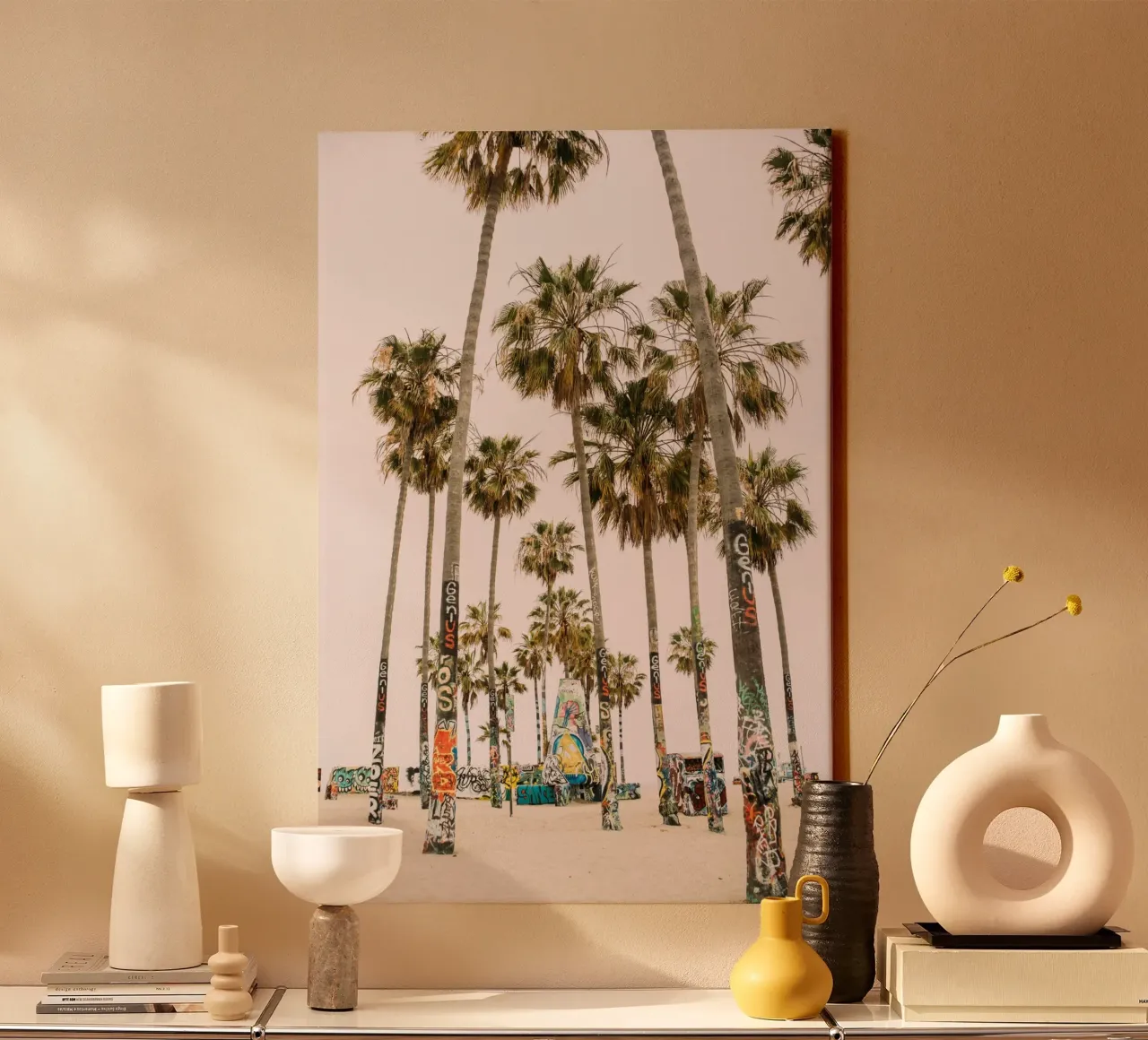 Venice Beach Palm Trees Leinwand von patiphotography