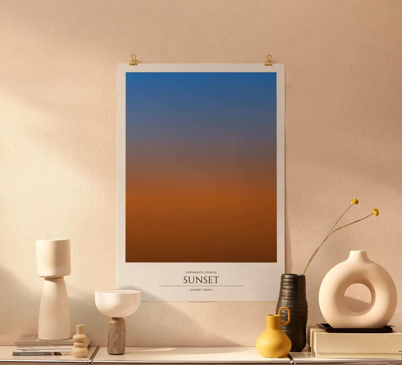 Sunset poster con telaio in alluminio da RS LAB STUDIO
