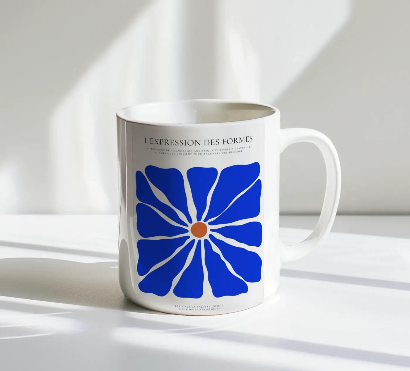 Line dancing ceramic mug by RS LAB STUDIO