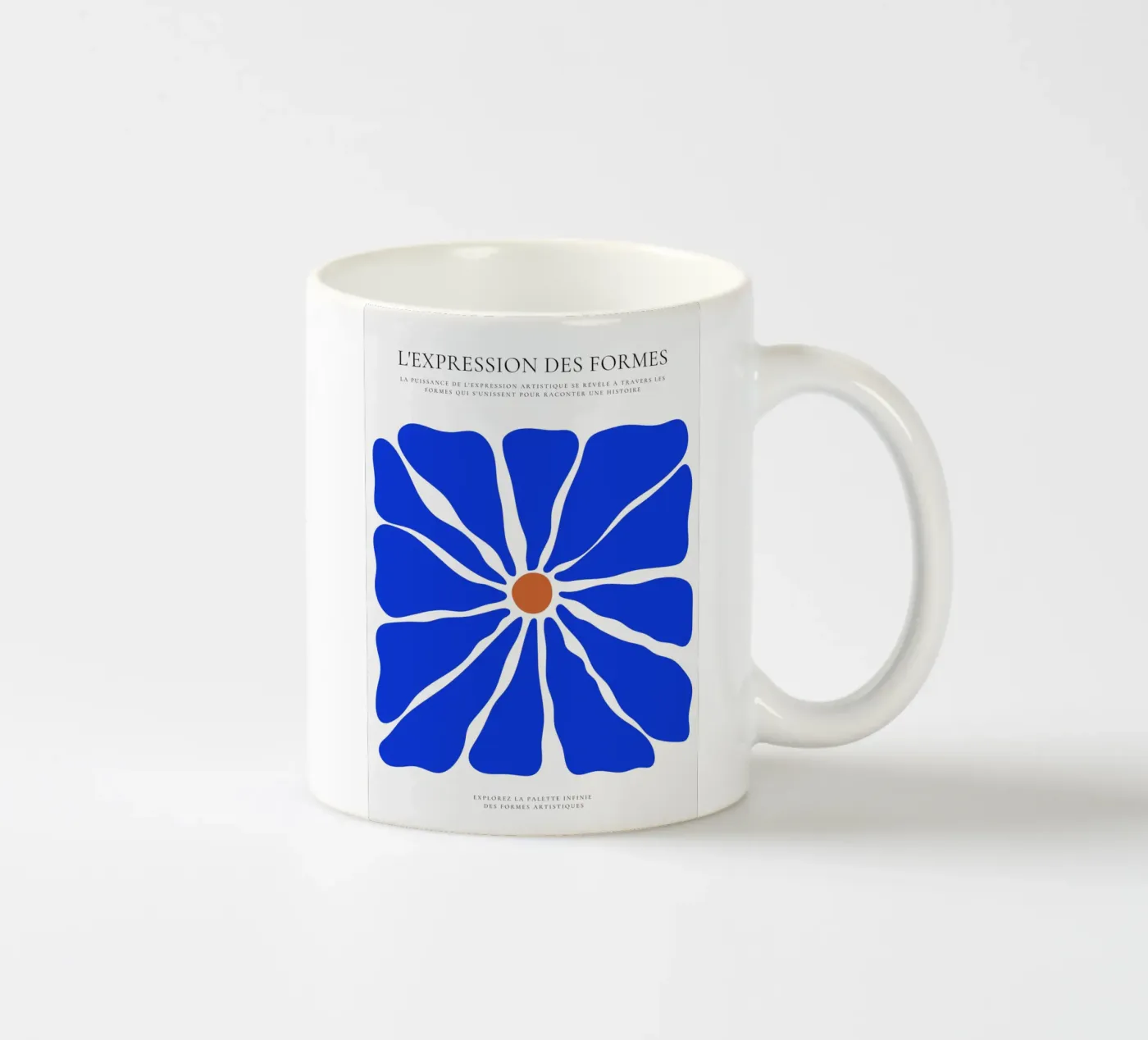Line dancing ceramic mug by RS LAB STUDIO