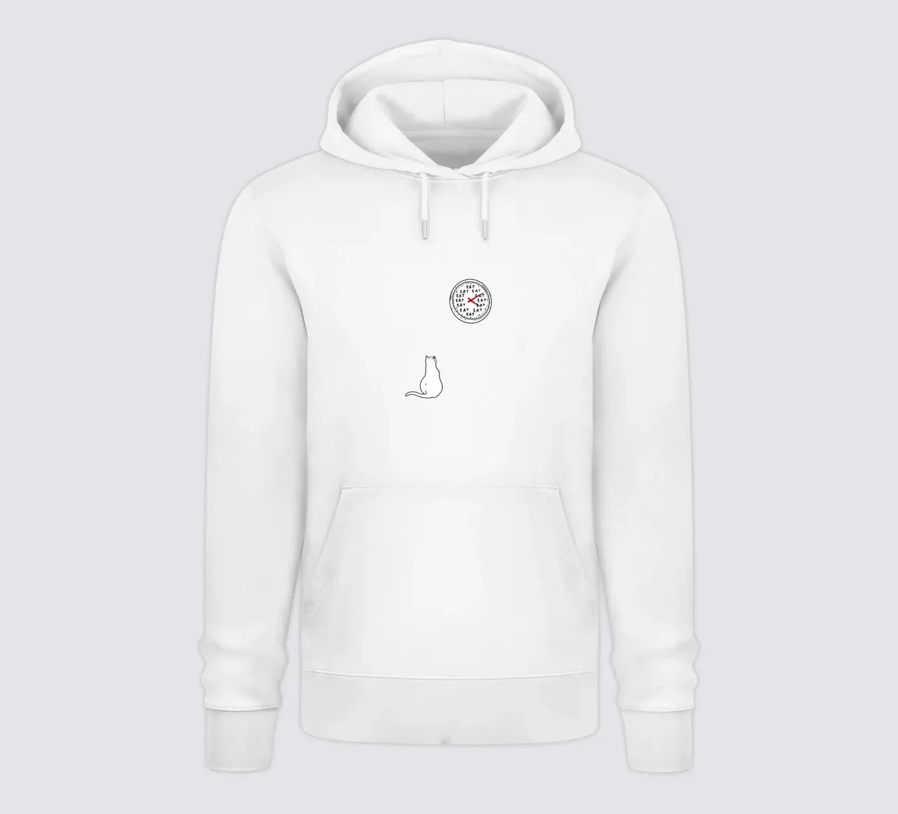 Meal Time: A Cat's Routine felpa con cappuccio da edsonramosart