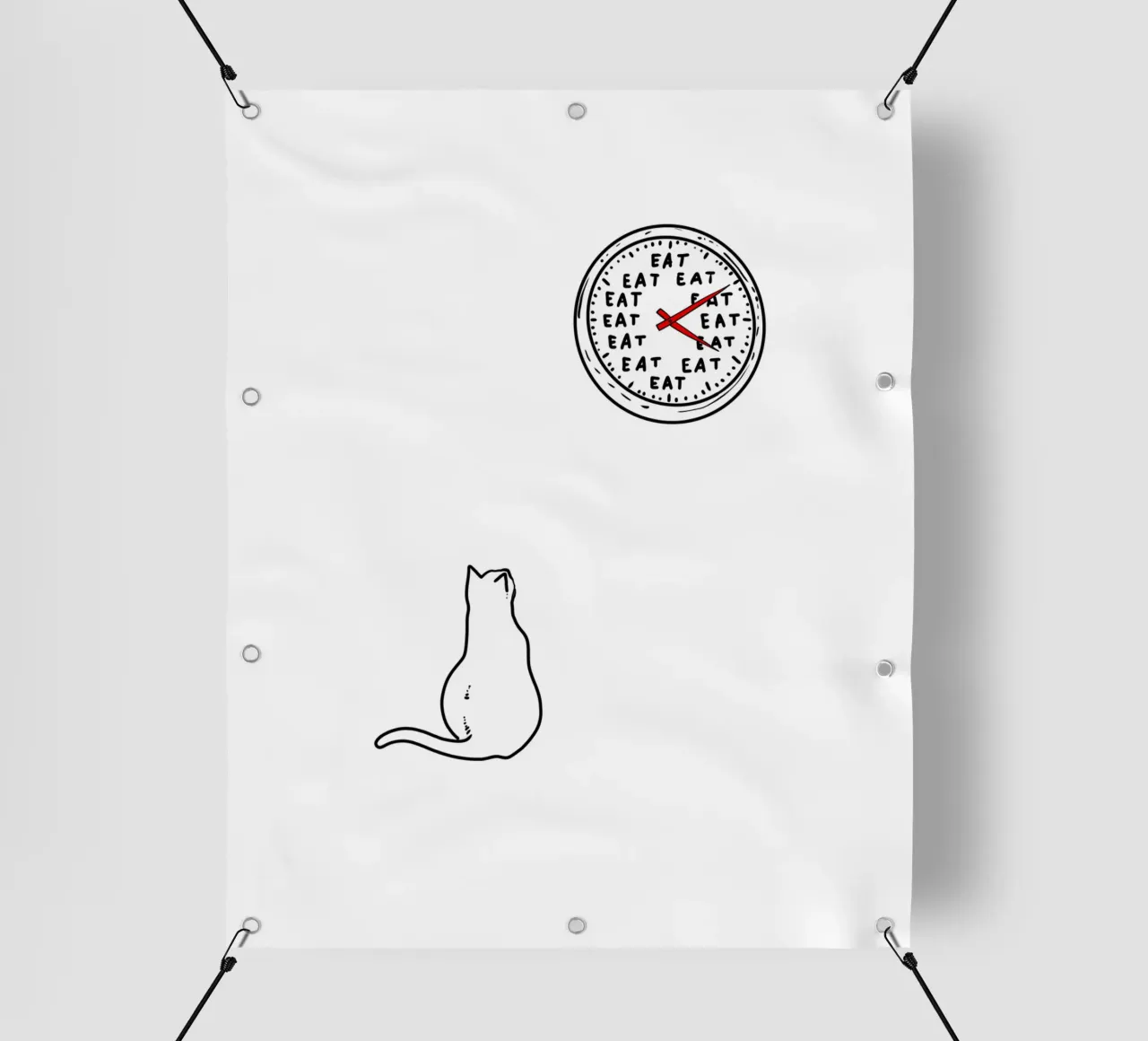 Meal Time: A Cat's Routine telo in pvc da edsonramosart