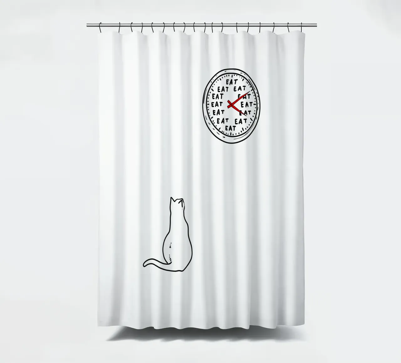 Meal Time: A Cat's Routine tenda da doccia da edsonramosart