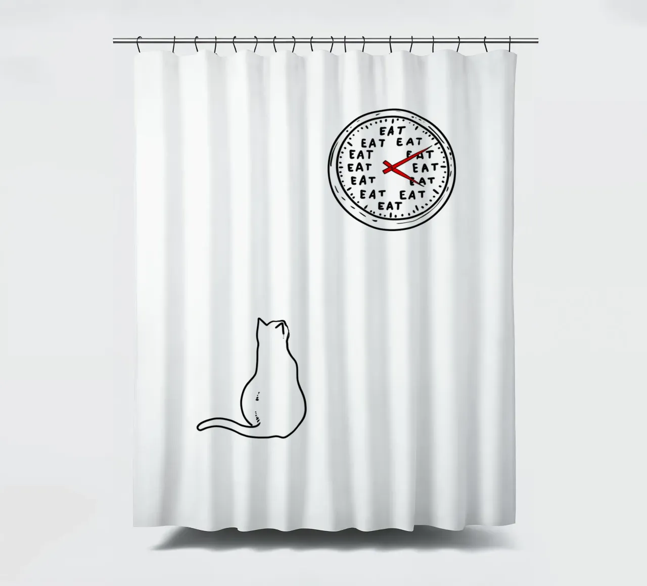 Meal Time: A Cat's Routine tenda da doccia da edsonramosart