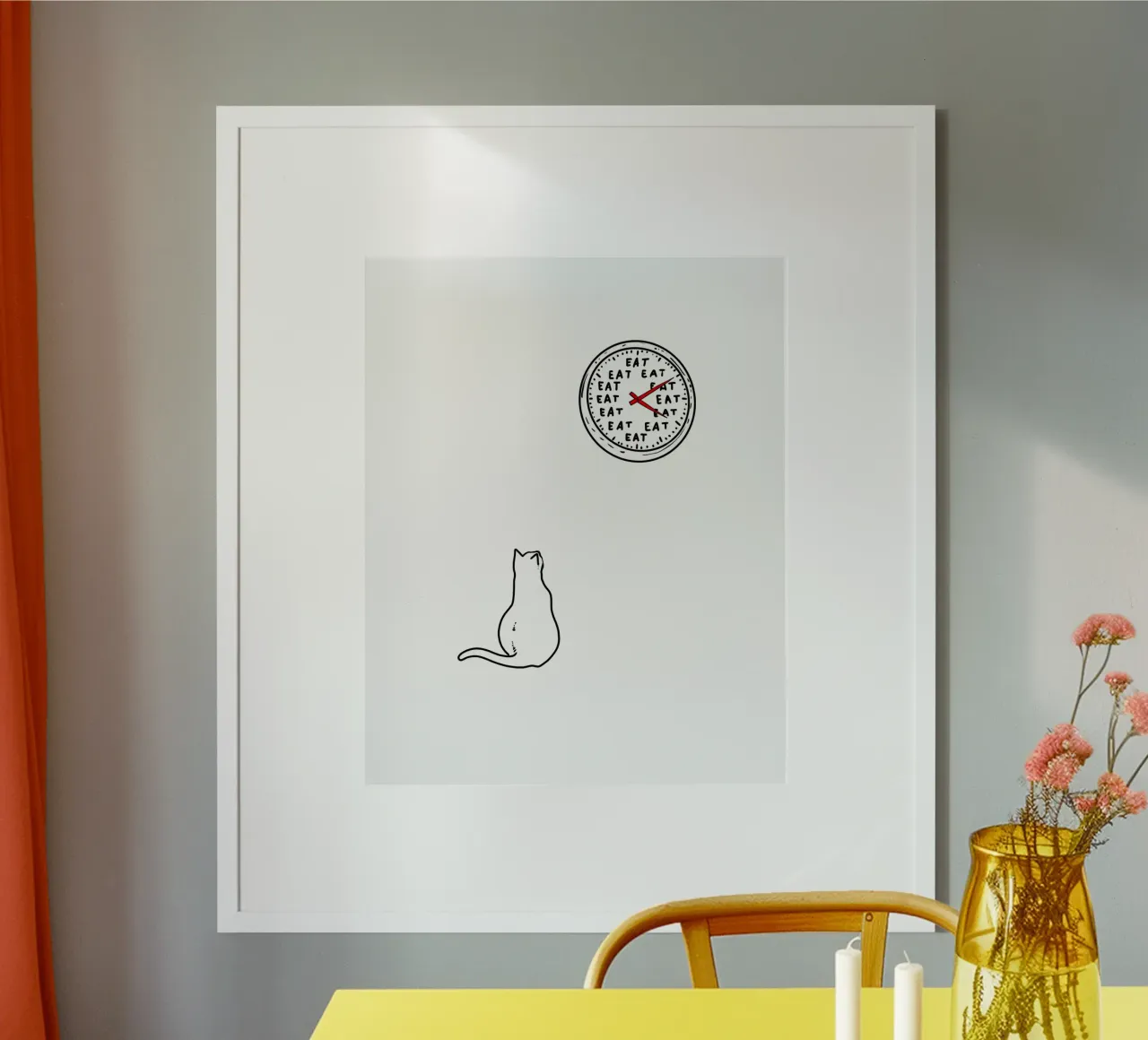 Meal Time: A Cat's Routine carta hahnemühle da edsonramosart