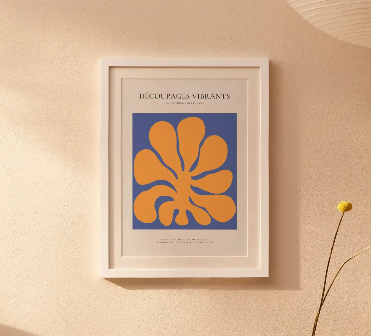 Vortice floreale poster con telaio in legno da RS LAB STUDIO