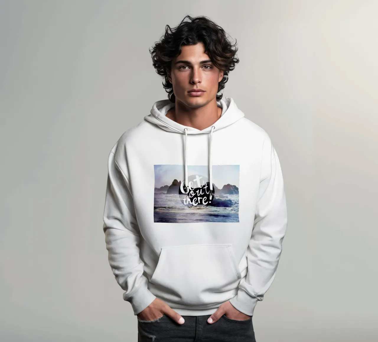 Get Out There felpa con cappuccio da Robin Delean