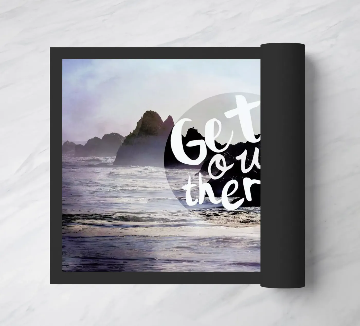 Get Out There doormat by Robin Delean