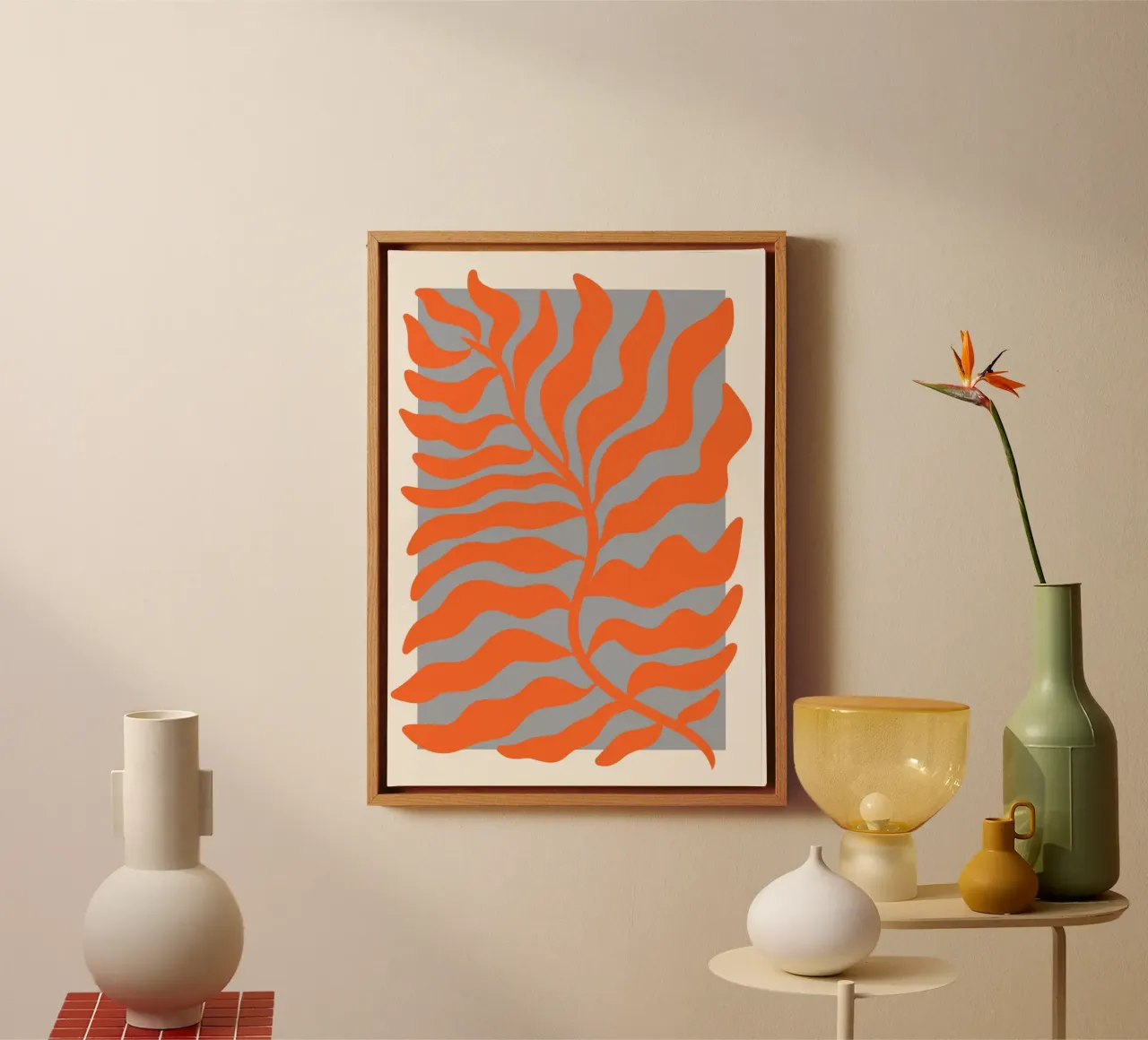 Flowery lines canvas by RS LAB STUDIO