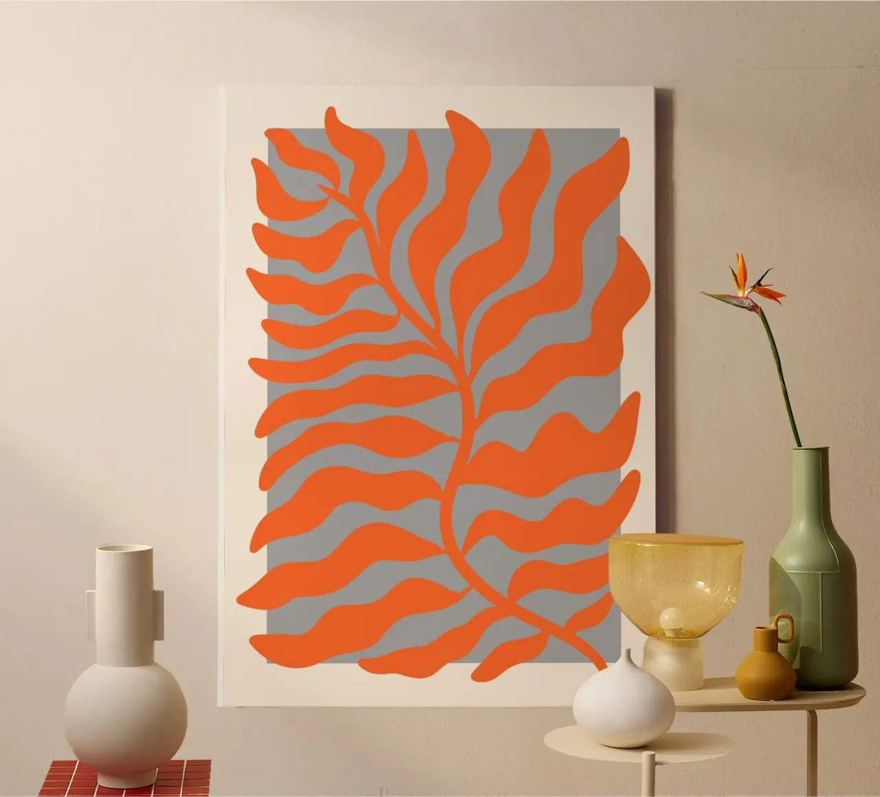 Flowery lines canvas by RS LAB STUDIO