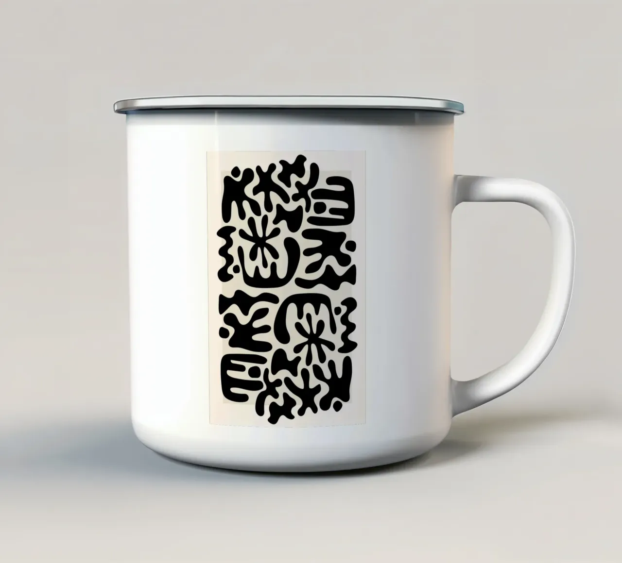 Echos d'abstraction mug en émail de RS LAB STUDIO