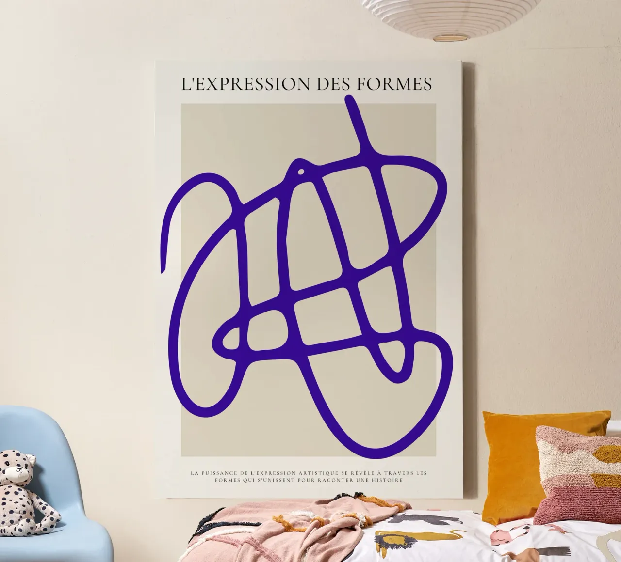 Abstracte handtekening canvas met Baklijst van RS LAB STUDIO