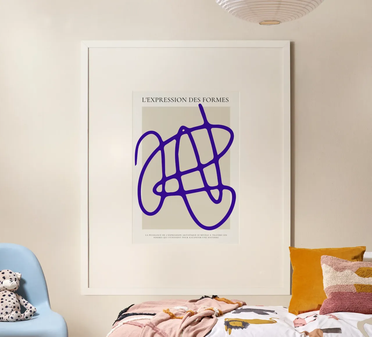 Firma astratta poster con telaio in alluminio da RS LAB STUDIO