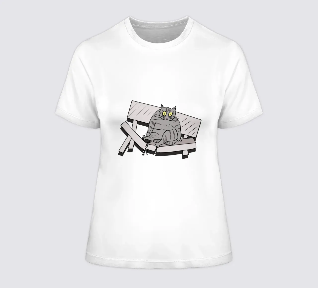 The Cat and the Broken Bench t-shirt da donna da edsonramosart