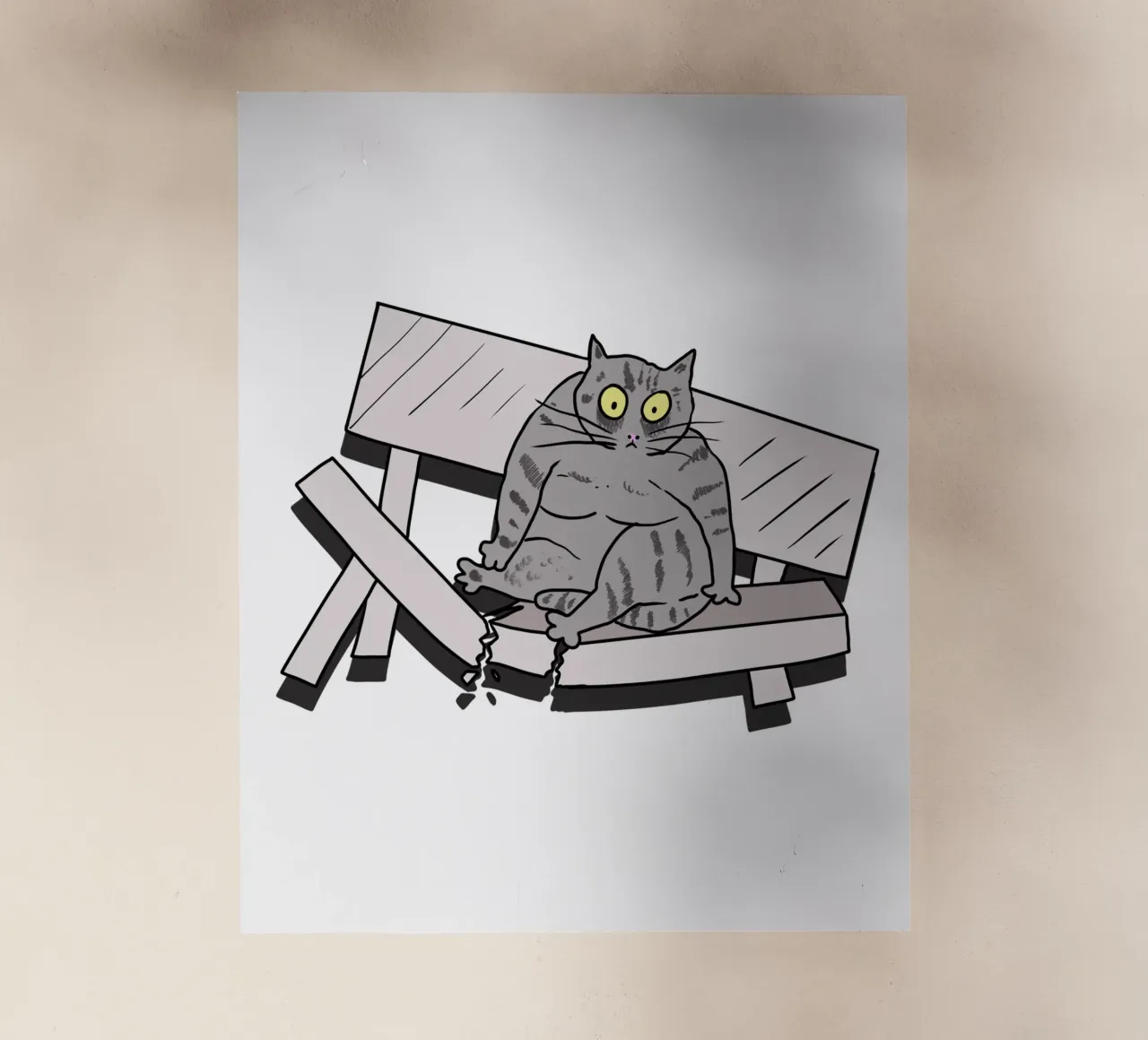 The Cat and the Broken Bench pellicola backlit da edsonramosart