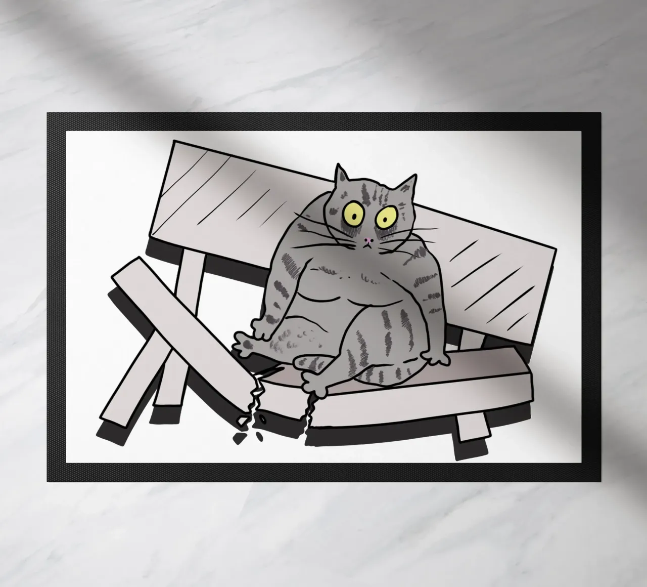 The Cat and the Broken Bench zerbino da edsonramosart