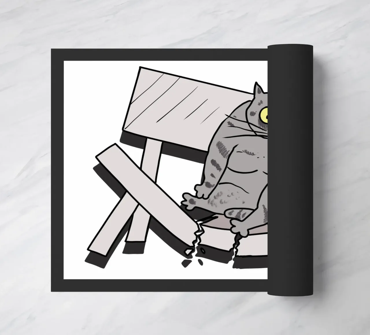 The Cat and the Broken Bench zerbino da edsonramosart