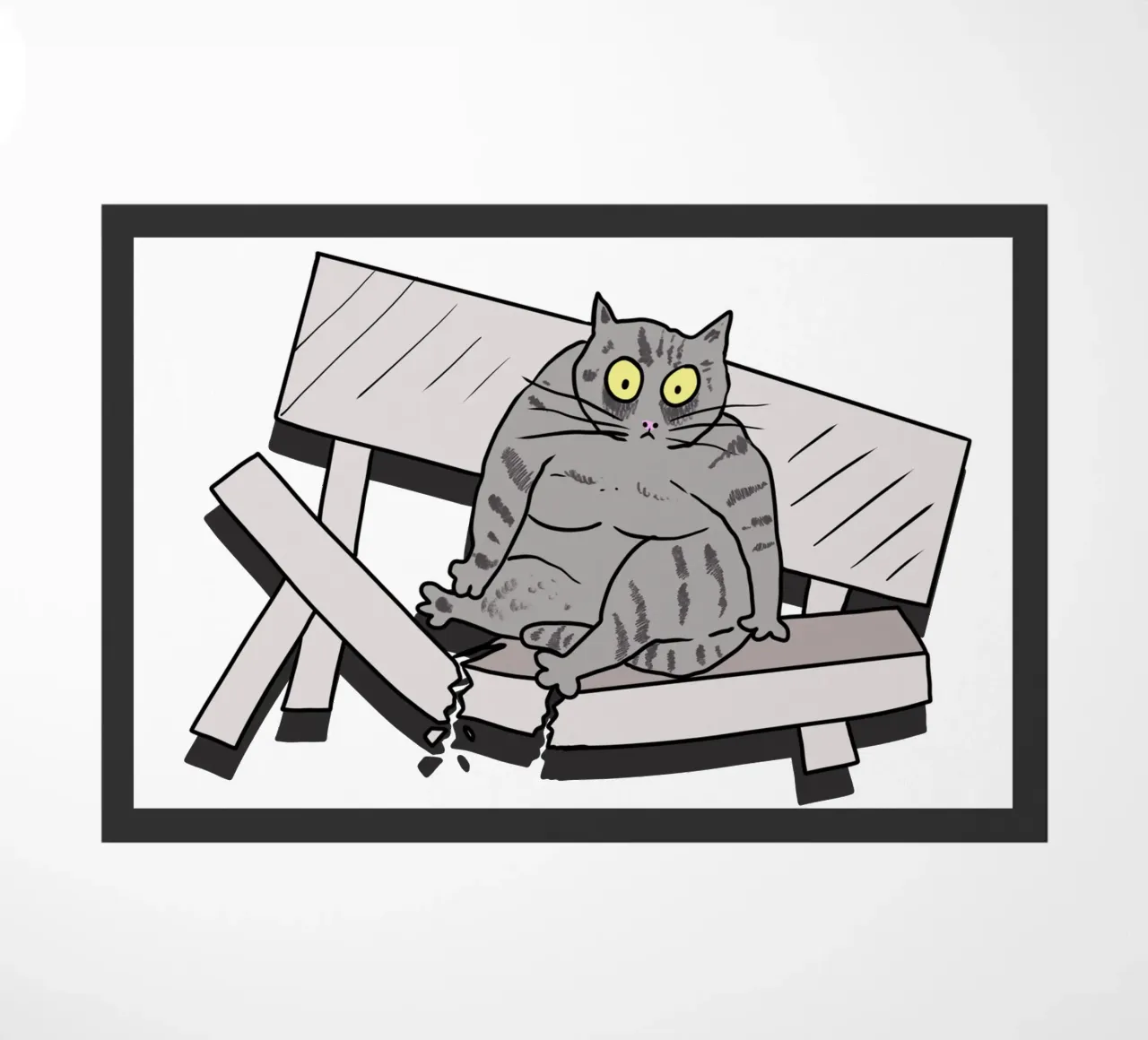 The Cat and the Broken Bench zerbino da edsonramosart