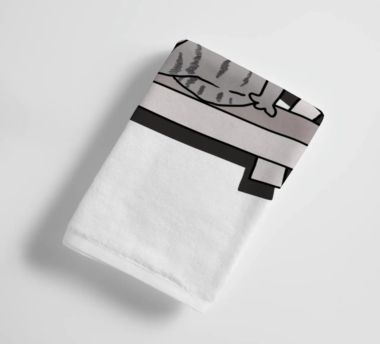 The Cat and the Broken Bench asciugamano da bagno da edsonramosart