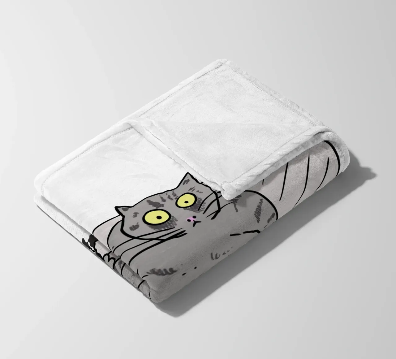 The Cat and the Broken Bench coperta in pile da edsonramosart