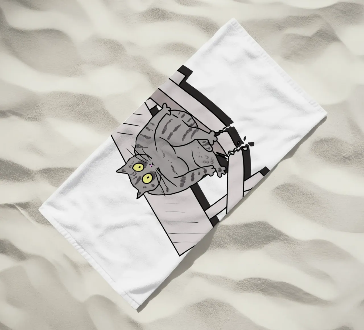 The Cat and the Broken Bench telo mare da edsonramosart