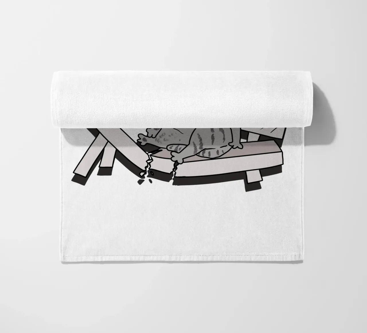 The Cat and the Broken Bench telo mare da edsonramosart