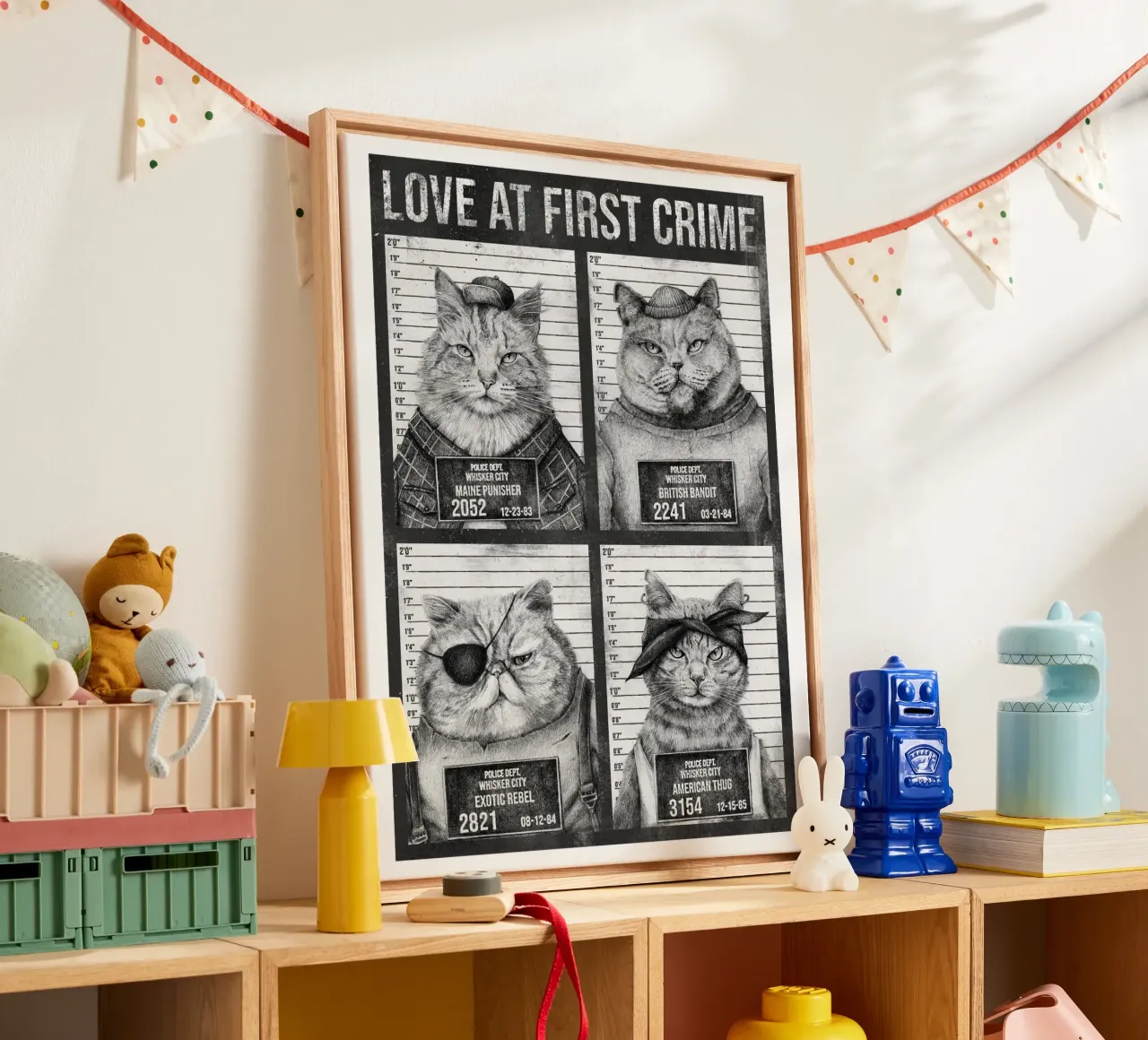 Love at first crime! canvas with Floater frame by mikekoubou